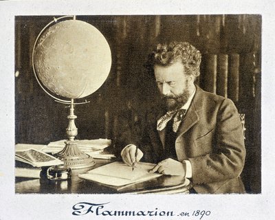 Portret Camille Flammmarion (1842 - 1925), francuskiego astronoma - fotografia autorstwa French Photographer