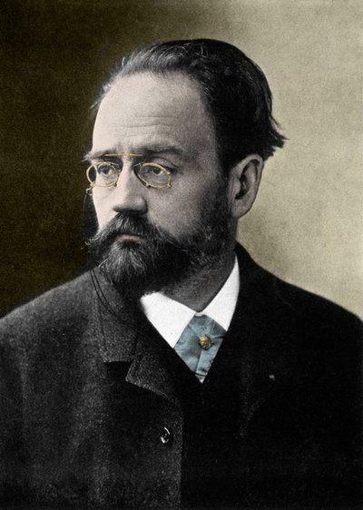 Portret Emila Zoli (1840-1902) francuskiego pisarza. autorstwa French Photographer
