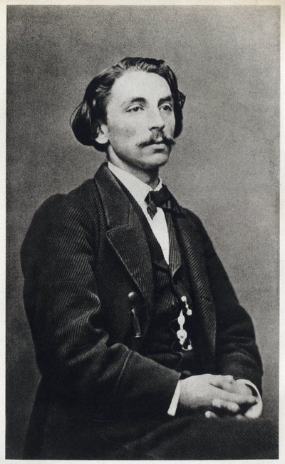 Portret Etienne Mallarme dit Stephane Mallarme (1842-1898) w 1862, francuski poeta. Fotografia autorstwa French Photographer