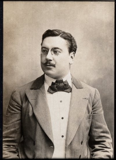 Portret Leona Xanrofa (1867-1953), francuskiego dramatopisarza i autora piosenek. autorstwa French Photographer