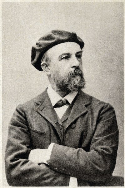 Portret Odilona Redona (1840-1916), francuskiego malarza. Fotografia autorstwa French Photographer