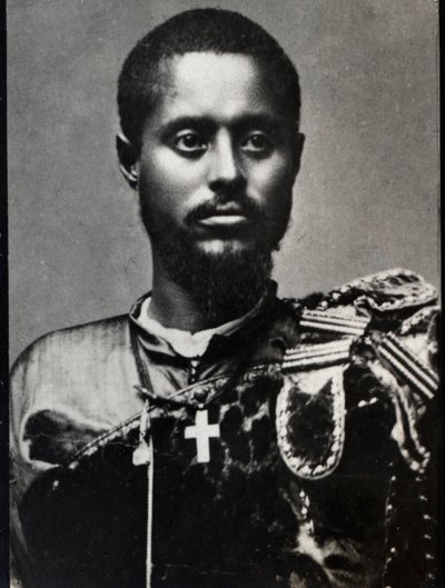 Portret Rasa Makonnena (1852-1906), generała i gubernatora prowincji Harar w Etiopii. autorstwa French Photographer
