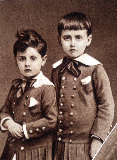 Dzieci Roberta i Marcela Proustów w 1877 roku. autorstwa French Photographer