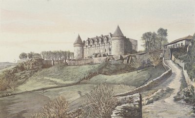 Rochechouart, zamek, widok ogólny, zaczerpnięty z S E autorstwa French Photographer