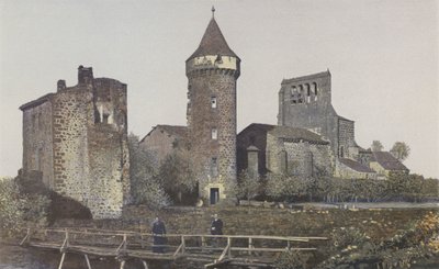 Roffac, kościół i wieżyczka starego zamku, Razem S O autorstwa French Photographer