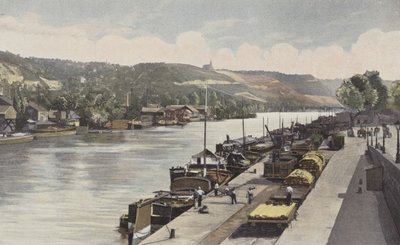 Rouen, Wybrzeże Blosseville-Bonsecours (przed wzniesieniem pomnika Jeana dArca) autorstwa French Photographer
