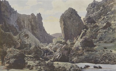 Saint-Georges-de-Levejac, Chaos du Pas de Soucy, na Tarn, widok w dole rzeki autorstwa French Photographer