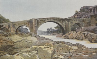Saint-Lizier-de-Couserans, Most nad Salat autorstwa French Photographer