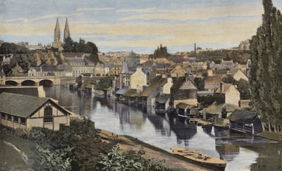 Saint-Lo, Ogólny widok z brzegów Vire autorstwa French Photographer