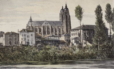 Saint-Nicolas-de-Port, kościół, fasada boczna N autorstwa French Photographer