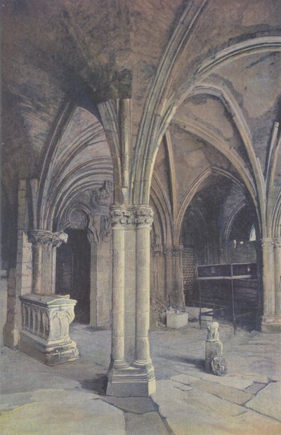 Saint-Pere-sous-Vezelay, kościół, ganek O (przed renowacją) autorstwa French Photographer