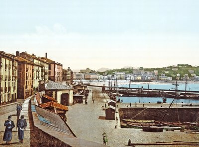 Port San Sebastián, Hiszpania, 1890-1900 autorstwa French Photographer