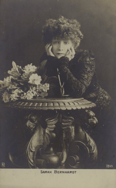 Sarah Bernhardt, francuska aktorka autorstwa French Photographer