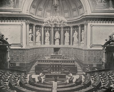 Izba Senatu, Pałac Luksemburski (zdjęcie czarno-białe) autorstwa French Photographer