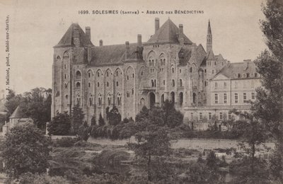 Solesmes, Sarte, Abbaye Des Benedictins autorstwa French Photographer
