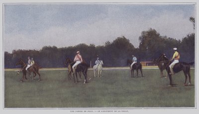Rozpoczęcie gry w polo (kolorowe zdjęcie) autorstwa French Photographer