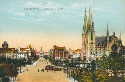 Strasburg: Avenue de la Liberte (zdjęcie kolorowe) autorstwa French Photographer