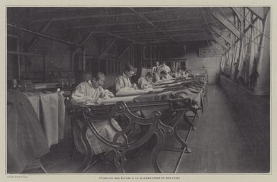 Warsztaty studenckie w Fabryce Gobelinów Beauvais, Francja (zdjęcie czarno-białe) autorstwa French Photographer