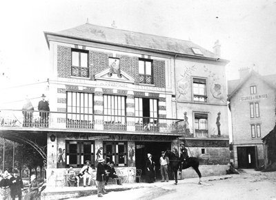 Hotel Fournaise w Chatou, ok. 1880 r. autorstwa French Photographer