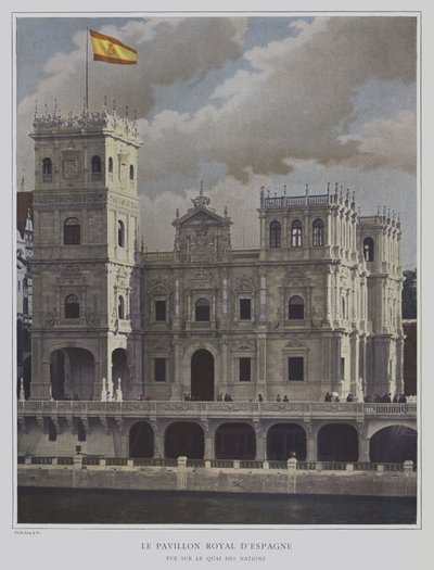 Pawilon hiszpański na Exposition Universelle 1900, Paryż (zdjęcie kolorowe) autorstwa French Photographer