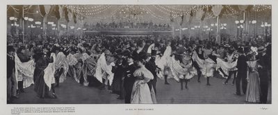 Sala balowa w Moulin Rouge, Paryż (zdjęcie czarno-białe) autorstwa French Photographer