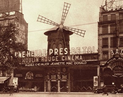 Kabaret i kino „Le Moulin Rouge” w Paryżu autorstwa French Photographer