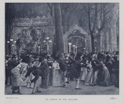 Ogród Bal Bullier, Paryż (zdjęcie czarno-białe) autorstwa French Photographer
