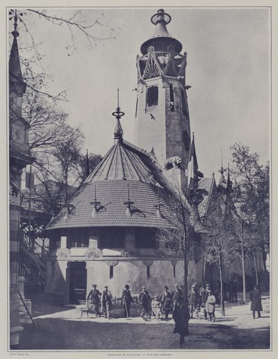 Pawilon Finlandii na Exposition Universelle 1900, Paryż (zdjęcie czarno-białe) autorstwa French Photographer
