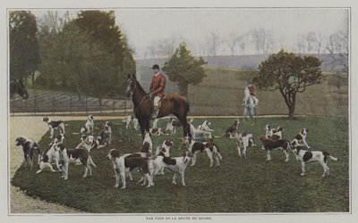 Tom Firr i psy z Quorn Hunt, Leicestershire (kolorowe zdjęcie) autorstwa French Photographer