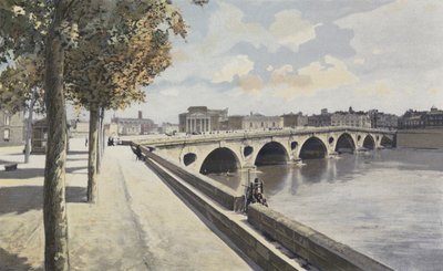 Tuluza, Pont-Neuf, Widok w górę rzeki na lewym brzegu Garonny autorstwa French Photographer