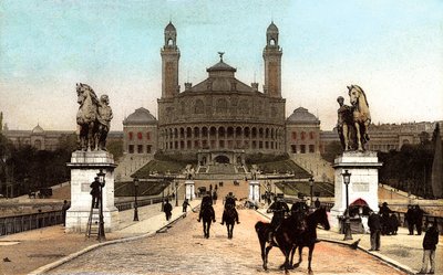 Pałac Trocadero wybudowany na Targi Światowe w Paryżu w 1878 r. 1906 (zdjęcie) autorstwa French Photographer