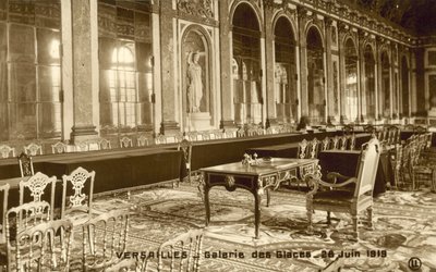Wersal, Sala Lustrzana, 28 czerwca 1919 autorstwa French Photographer