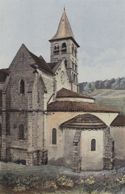 Vignory, Kościół, Apsyda i S transept autorstwa French Photographer