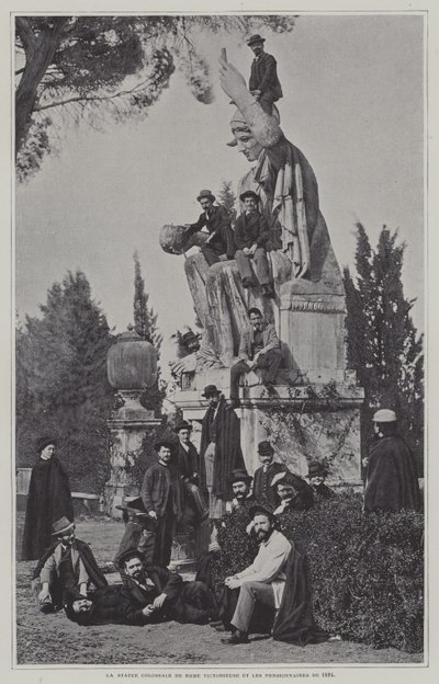 Odwiedzający pomnik Rzymu Zwycięskiego autorstwa French Photographer