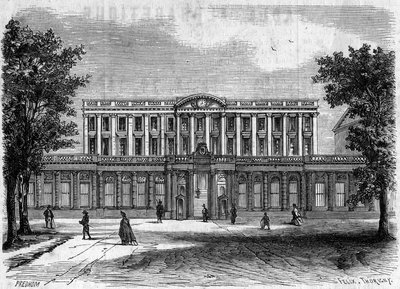 XVIII-wieczna architektura: widok zewnętrzny ratusza w Bordeaux, Gironde (33) autorstwa French School