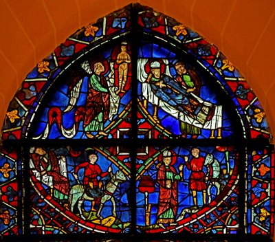 4 panele z okna St Germain (w29b) autorstwa French School