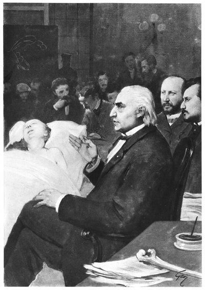 Lekcja kliniczna z doktorem Jeanem Martinem Charcotem (1825-93) w Salpetriere autorstwa French School