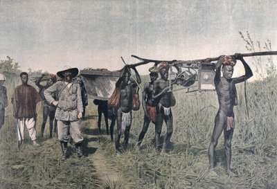 Konwój w misji Marchand w 1898, z Le Petit Journal, 1899 autorstwa French School