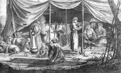 A Family of Kurdish Nomads, z Voyage en Perse Gasparda Drouville