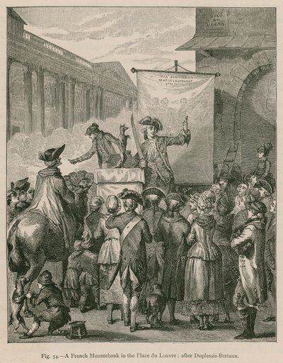 Francuski Mountebank na Place du Louvre; po Duplessis-Bertaux autorstwa French School