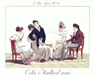Gra Colina-Maillarda (Blind Mans Buff), ok. 1810-20 autorstwa French School