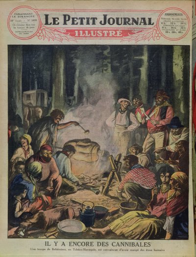 Grupa Cyganów kanibalistycznych w Czechosłowacji, z Le Petit Journal, 1927 autorstwa French School