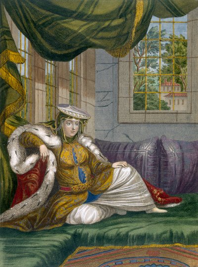 Żydowska kobieta w ceremonialnym stroju, ok. 1708 r. autorstwa French School