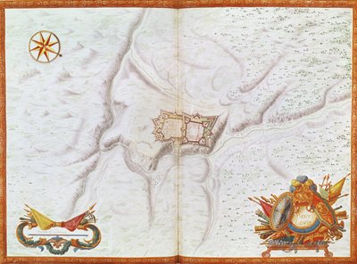 Plan Mont-Louis, z „Atlas de Louis XIV”, 1665 (gwasz) autorstwa French School