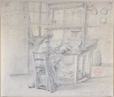 Malarz porcelany w fabryce Sevres, ok. 1780 autorstwa French School