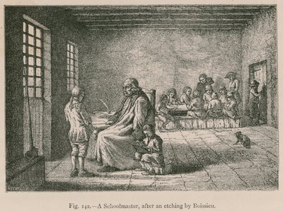 Nauczyciel, według akwaforty Boissieu autorstwa French School