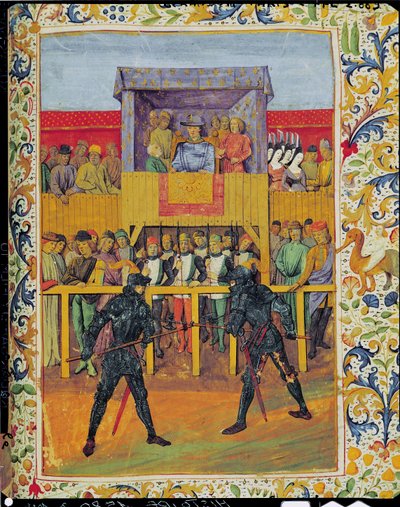 Turniej walki wręcz, z Le Jouvencel autorstwa Jean de Bueil autorstwa French School