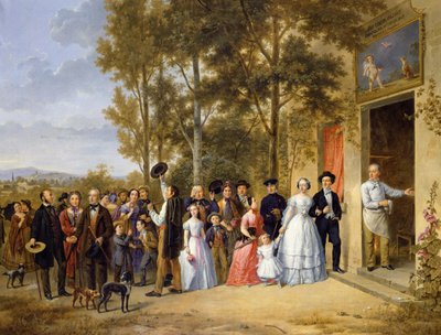 Wesele w Coeur Volant, Louveciennes, ok. 1850 autorstwa French School