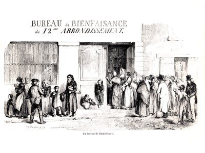 Urząd Opieki Społecznej w 12. dzielnicy Paryża, ok. godz. 1870 autorstwa French School