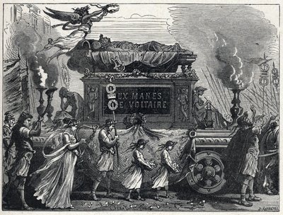 Czołg funebre niosący ciało Voltaire